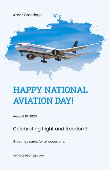 Free National Aviation Day Poster Template to Edit Online