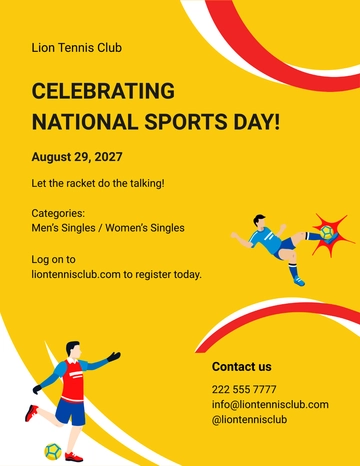 Free National Sports Day Flyer Template to Edit Online