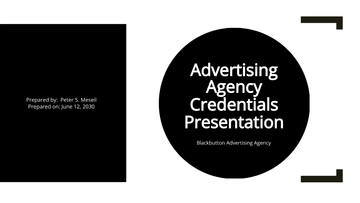 Free Advertising Agency Credentials Presentation Template to Edit Online