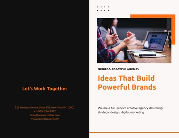 Free Sample Bi-Fold Agency Brochure Template to Edit Online