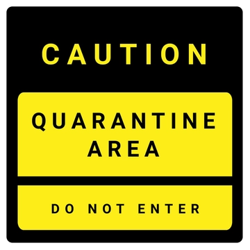 Free Caution Quarantine Area Label Template to Edit Online