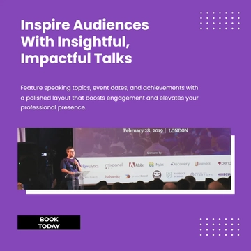 Free Speaker Facebook Post Template to Edit Online