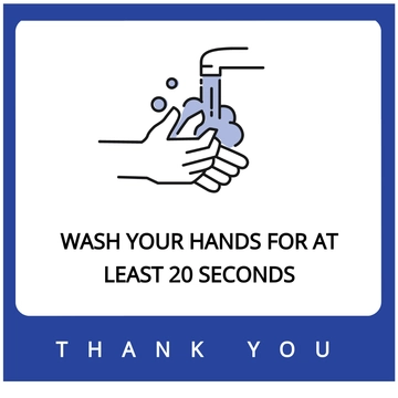 Free Wash Hands for 20 Seconds Label Template to Edit Online