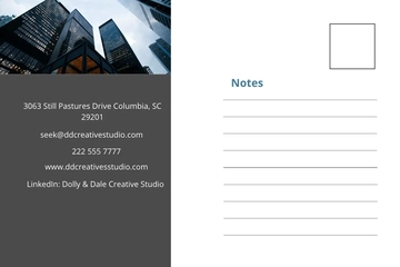 Free Creative Advertising Agency Postcard Template to Edit Online
