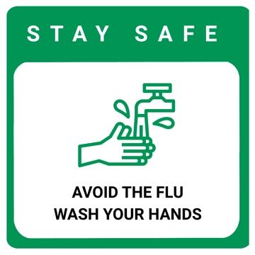Free Avoid the Flu Wash Your Hands Label Template to Edit Online