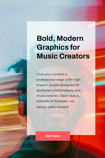 Free Music Production Pinterest Pin Template to Edit Online
