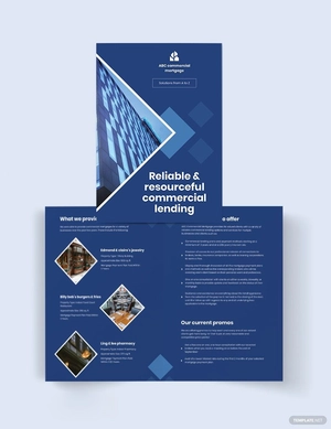 Commercial Mortgage Broker Bi-Fold Brochure Template
