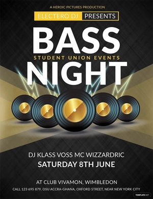 Bass Night Flyer Template