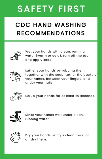 Free CDC Hand Washing Recommendations Label Template to Edit Online