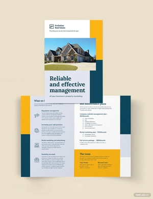 Property Management Marketing Bi-fold-Brochure Template