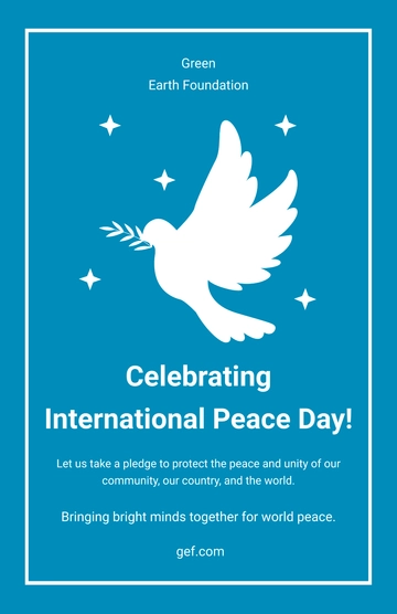 Free International Peace Day Poster Template to Edit Online