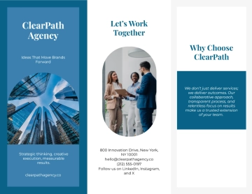 Free Agency Trifold Firm Brochure Template to Edit Online