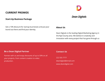 Free Digital Agency Bi-Fold Brochure Template to Edit Online