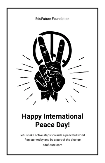 Free Happy International Peace Day Poster Template to Edit Online