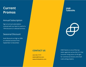 Free Agency Tri-Fold Brochure Template to Edit Online