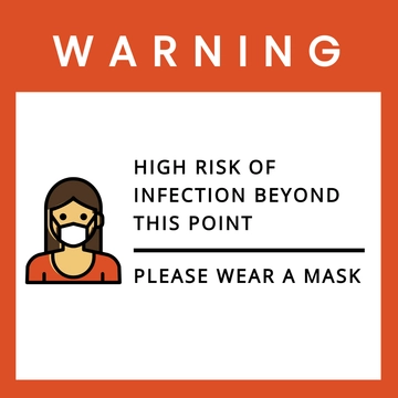 Free High Risk of Infection Beyond This Point Label Template to Edit Online