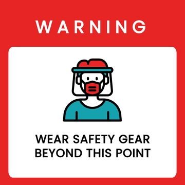Free Wear Safety Gear Beyond This Point Label Template to Edit Online