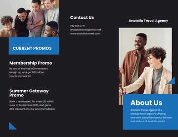 Free StartUp Agency Tri-Fold Brochure Template to Edit Online
