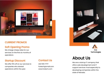 Free IT Startup Brochure Template to Edit Online