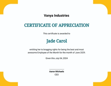 Free Funny Employee of the Month Certificate Template to Edit Online