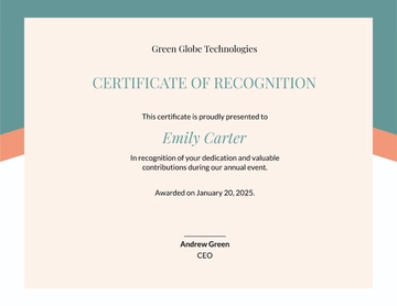 Free Volunteer Recognition Certificate Template to Edit Online