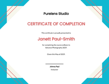 Free Photography Course Certificate Template to Edit Online Free Photography Course Certificate Template to Edit Online