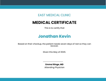 Free Emergency Medical Certificate from Doctor Template to Edit Online