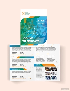 Computer Course Bi-Fold Brochure Template