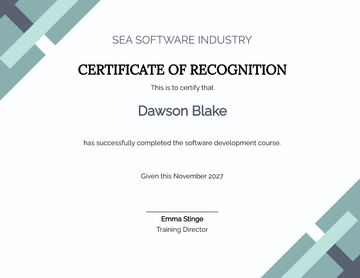 Free Software Certificate Template to Edit Online