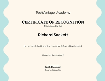 Free Software Online Training Certificate Template to Edit Online