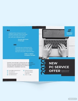 Computer Engineering Bi-Fold Brochure Template
