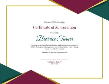 Free Thanks to Coach Certificate Template to Edit Online | Template.net