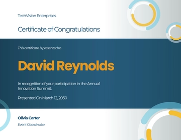 Free Participant Congratulations Certificate Template to Edit Online | Template.net