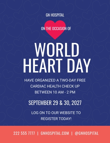 Free World Heart Day Flyer Template to Edit Online | Template.net