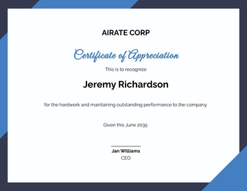 Free Thank You For Your Service Certificate Template to Edit Online