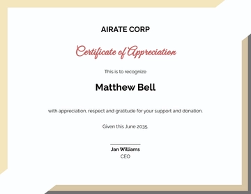 Free Charity Thank You Certificate Template to Edit Online