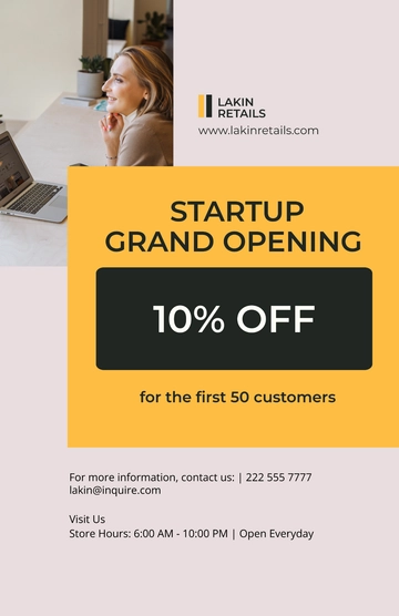 Free Startup Advertisement Poster Template to Edit Online