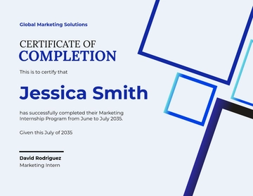 Free Marketing Internship Certificate Template to Edit Online