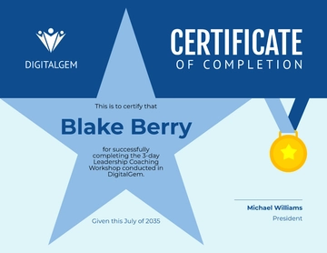Free Leadership Coaching Certificate Template to Edit Online