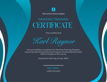 Free Painting Training Certificate Template to Edit Online