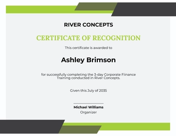 Free Corporate Finance Certificate Template to Edit Online