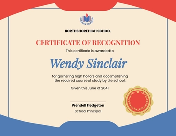 Free Secondary School Certificate Template to Edit Online