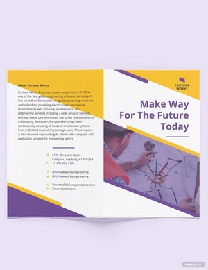 Manufacturing Engineering Bi-Fold Brochure Template
