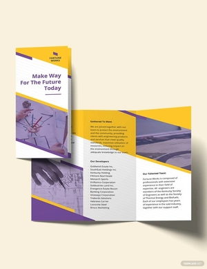 Manufacturing Engineering Tri-Fold Brochure Template
