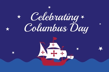 Free Columbus Day Postcard Template to Edit Online