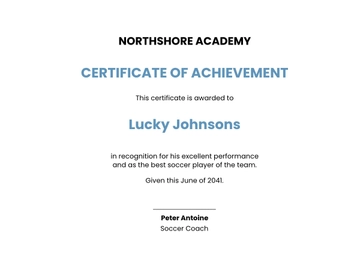 Free Kids Soccer Certificates Template to Edit Online