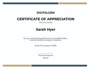 Free Blank Certificate of Achievement Template to Edit Online