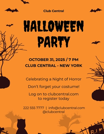 Free Halloween Event Flyer Template to Edit Online | Template.net