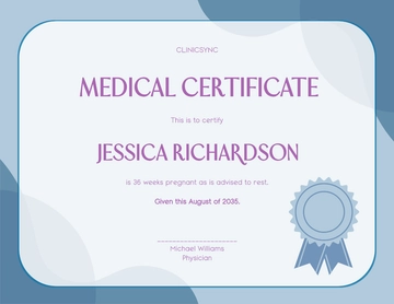 Free Certificate Maternity Leave Template to Edit Online