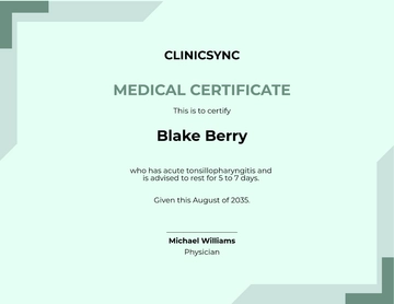 Free Medical Certificate for Leave Template to Edit Online
